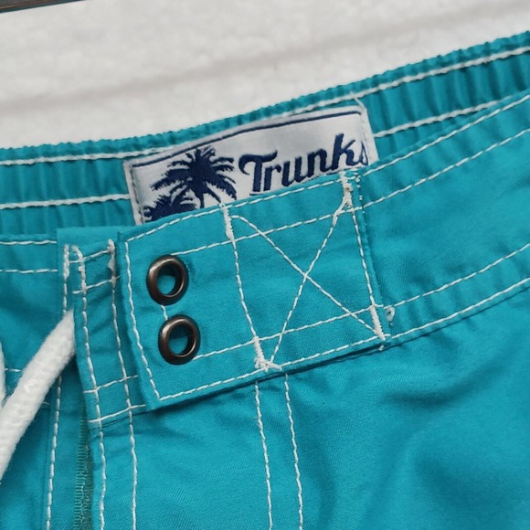 Trunks Surf‎ & Swim Co. Men's Large Turquoise Trunks - Picture 7 of 11